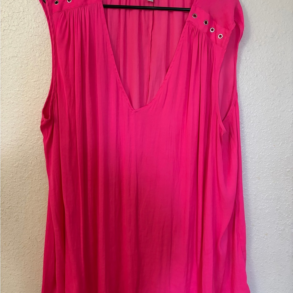 Jennifer Lopez Hot Pink Sleeveless Blouse 3x